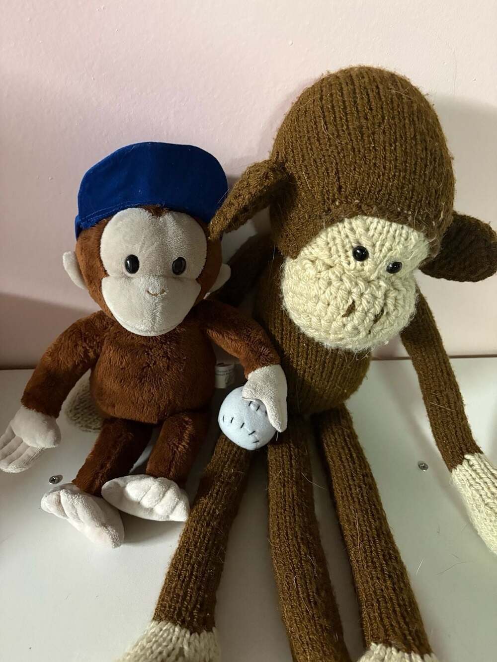 Applause Curious George Baseball Player Plush and Knit Monkey Bundle